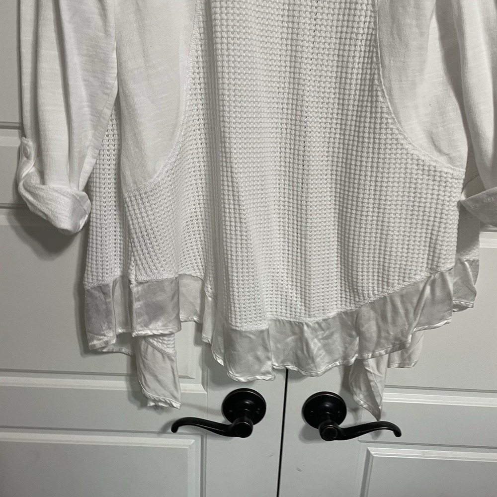 Chico's White Cardigan Open Rayon Sweater Women's Size 2 New With Tags - Picture 8 of 10